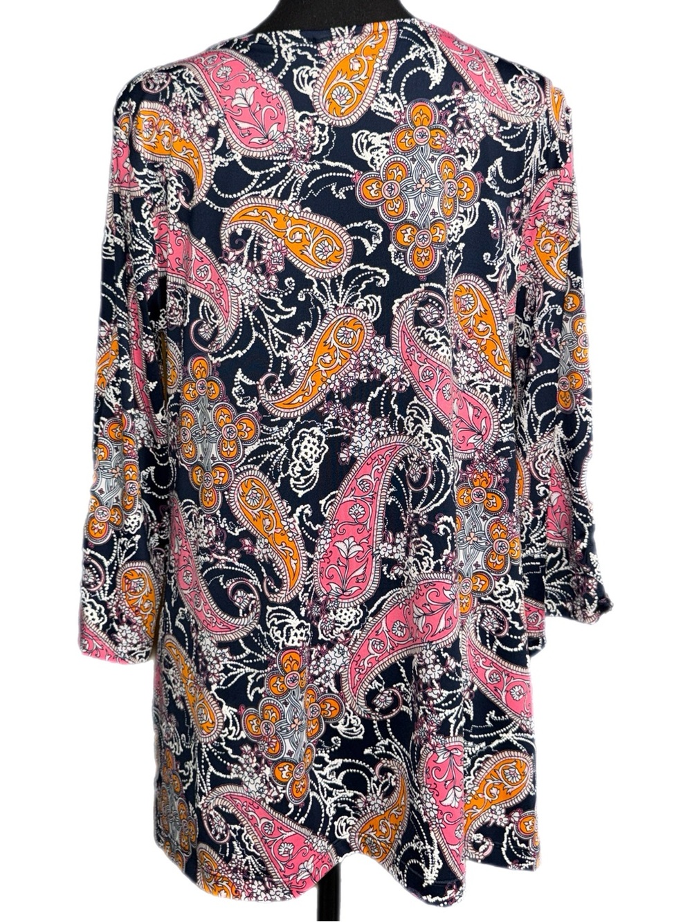Ruby Rd. - Paisley Beaded Neck Tunic - Stretch Knit - Size Medium - Picture 3 of 8